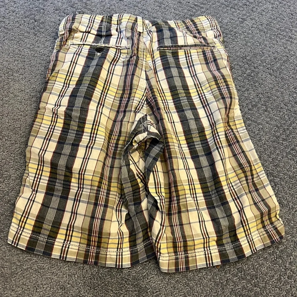 GAP Kids Plaid Shorts with Blue and Cream Highlights